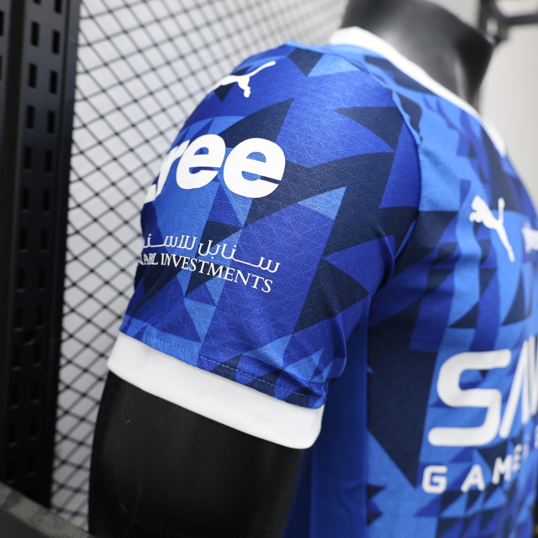 Al Hilal Riyadh Crescent 24-25 Home Stadium Jersey With Chest Advertisement - Player Version - UnitedFutballJersey