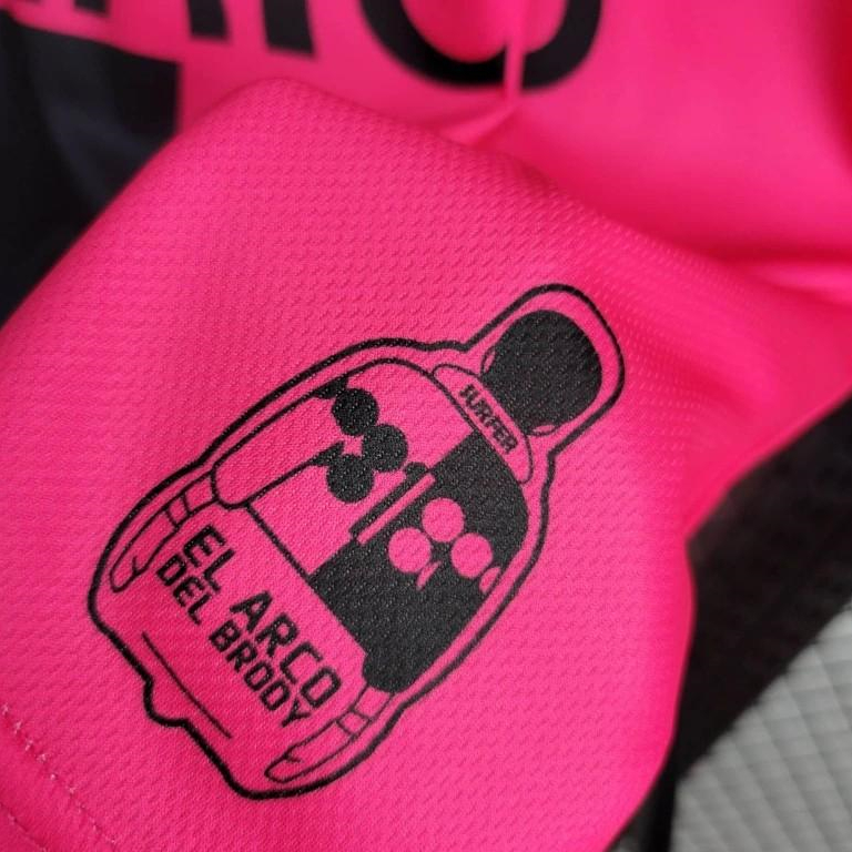 Retro Mexico 1998 World Cup Goalkeeper Pink Black Jersey - UnitedFutballJersey