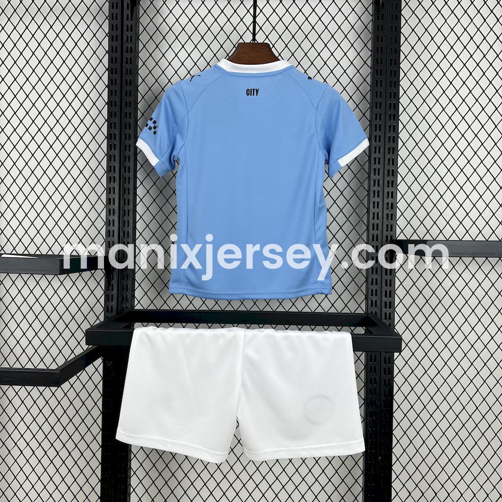 Manchester City 25-26 Home Kids Kit - UnitedFutballJersey