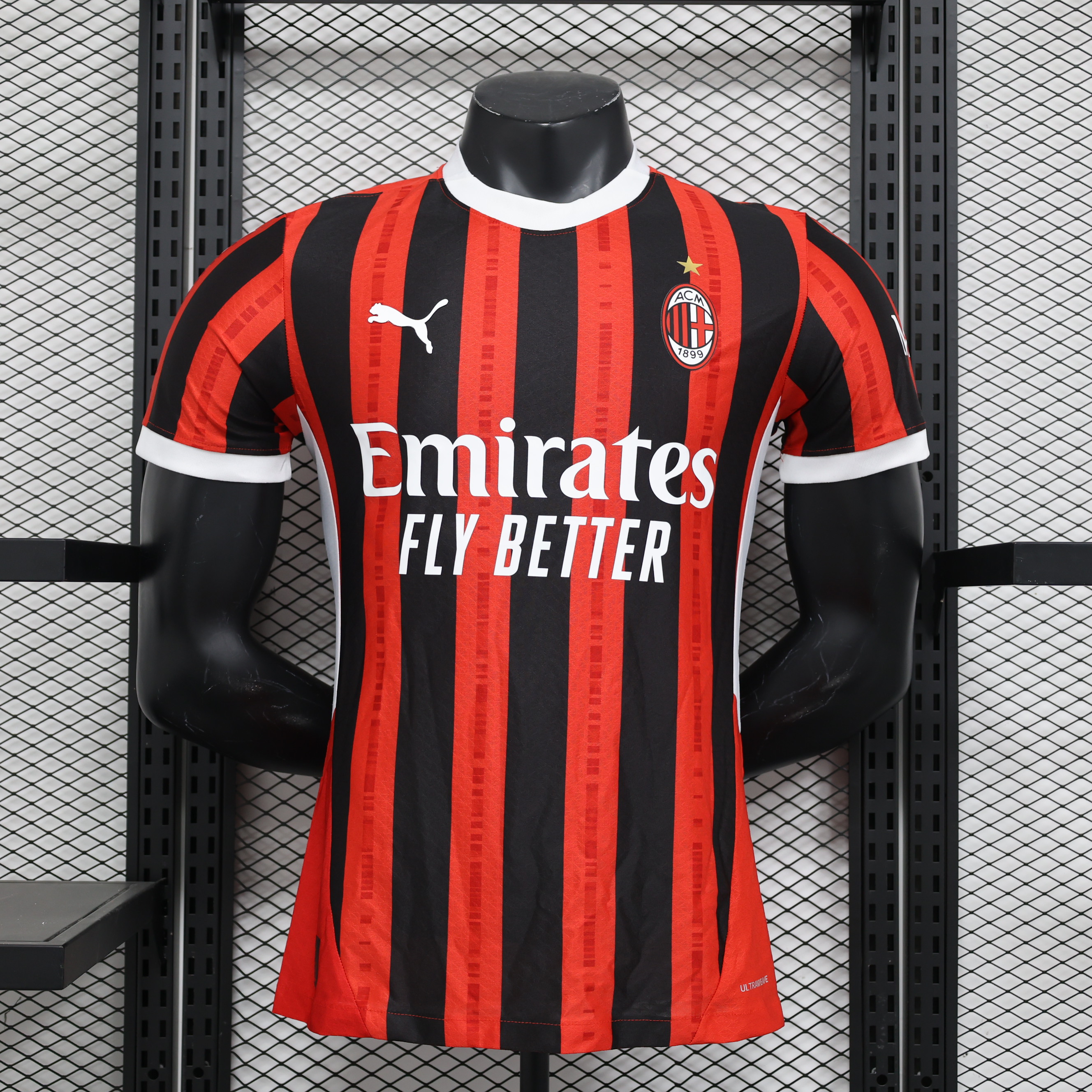 AC Milan 24-25 Home Stadium Jersey - Player Version - UnitedFutballJersey