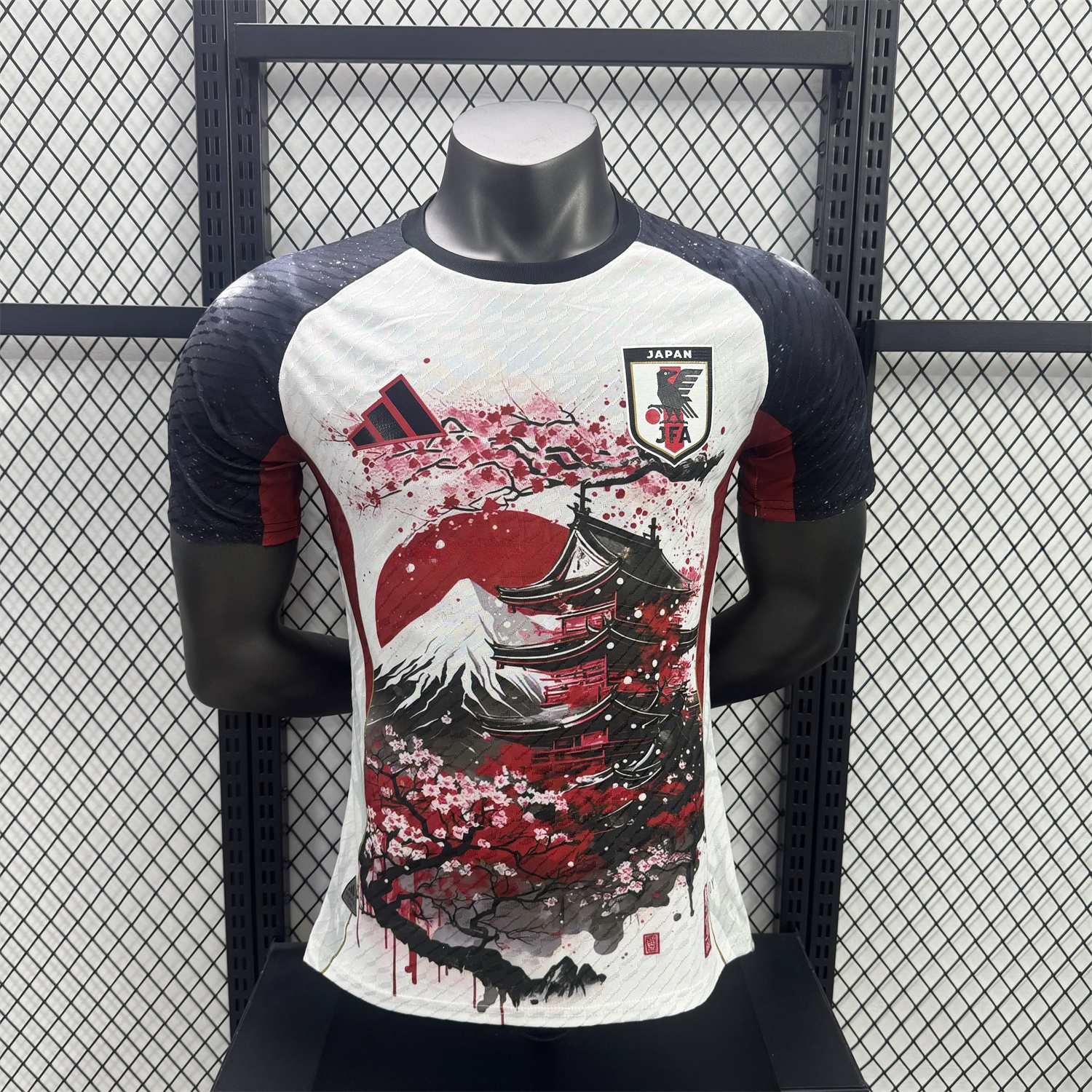 Japan 25-26 Sunset Over Mount Fuji Flowers Floating Over Churei Pagoda Special Jersey - Player Version - UnitedFutballJersey