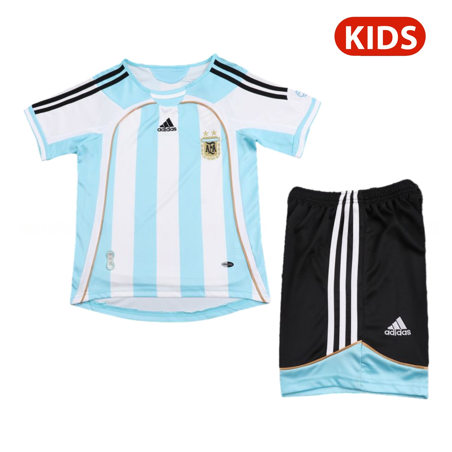 Retro Argentina 2006-07 Home Kids Kit - UnitedFutballJersey