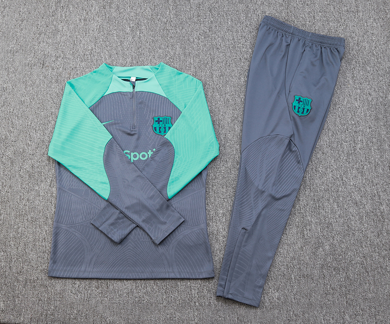 B.A.R.S.A 23-24 Long Sleeve Training Set - Grey - UnitedFutballJersey