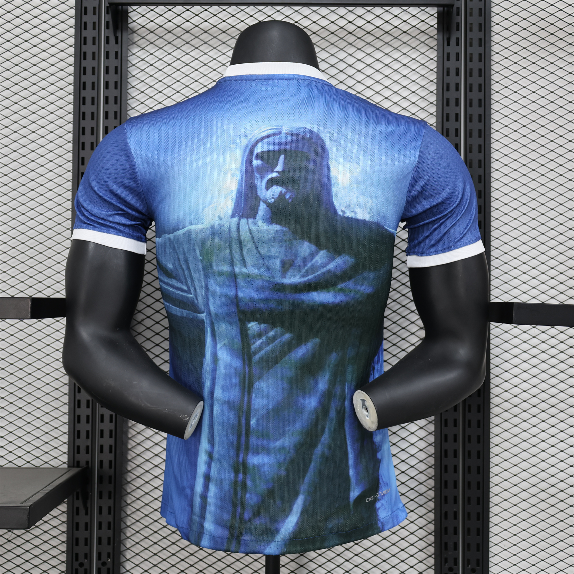 Brazil 2024 Blue Christ the Redeemer Statue Jersey - Player Version - UnitedFutballJersey