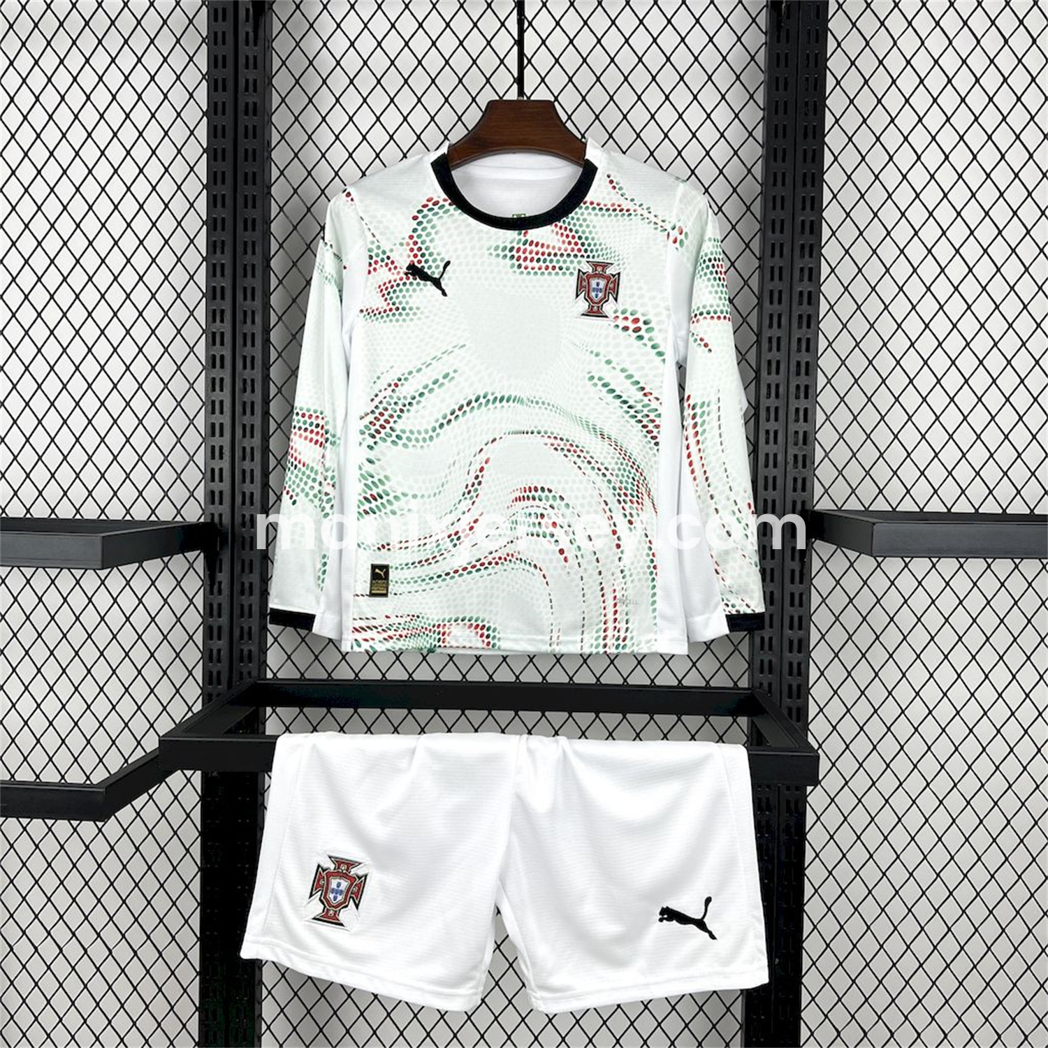 Portugal 2025-26 Away Long Sleeves Kids Kit - UnitedFutballJersey