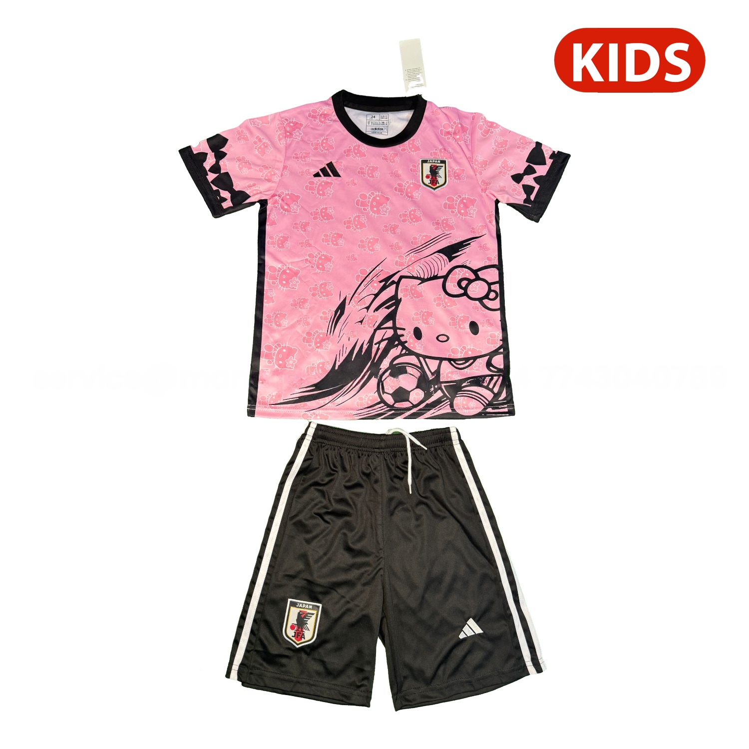 Japan 25-26 Hello Kitty Pink Special Kids Kit - UnitedFutballJersey