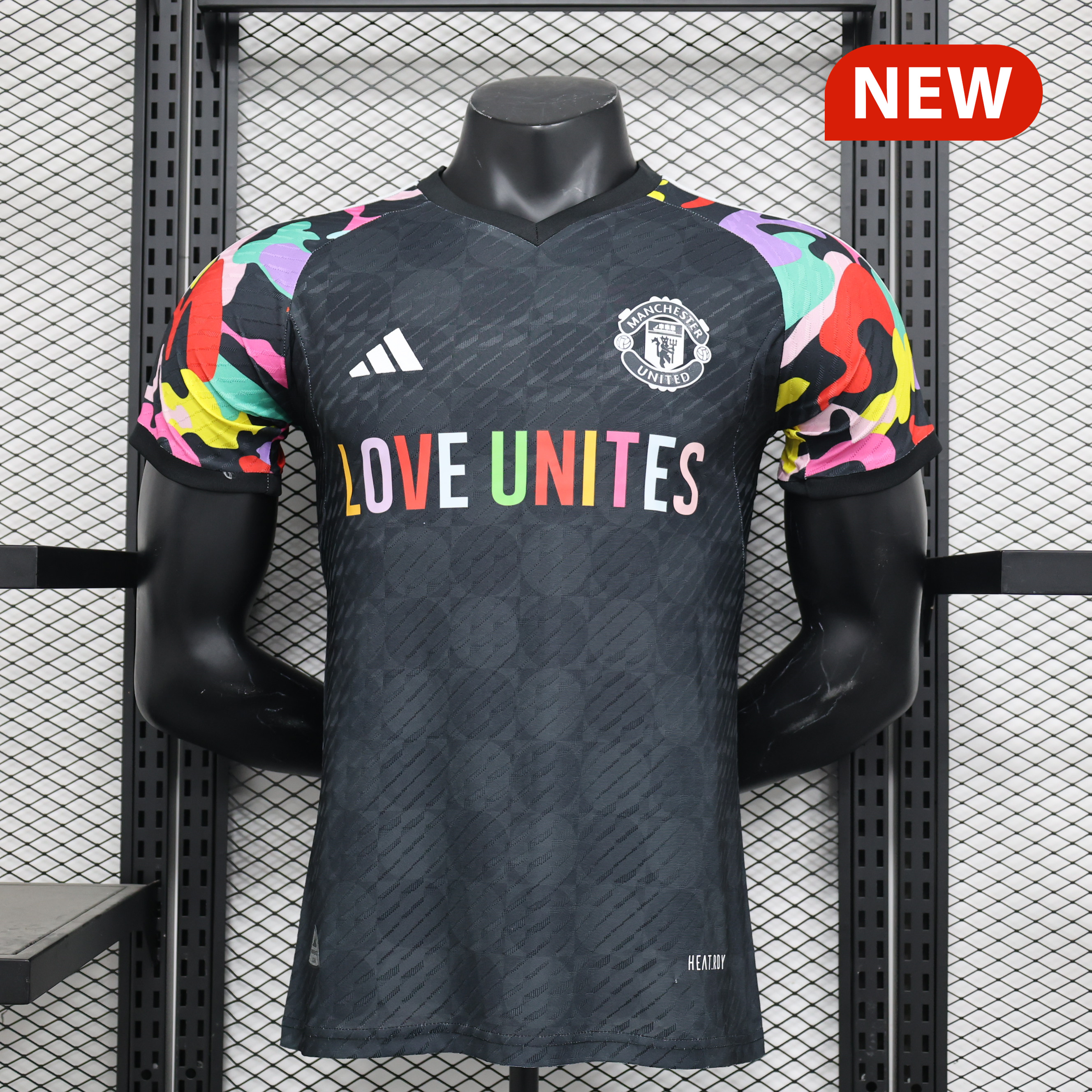 Manchester United 23-24 LOVE UNITES Pre-match Jersey - Player Version - UnitedFutballJersey