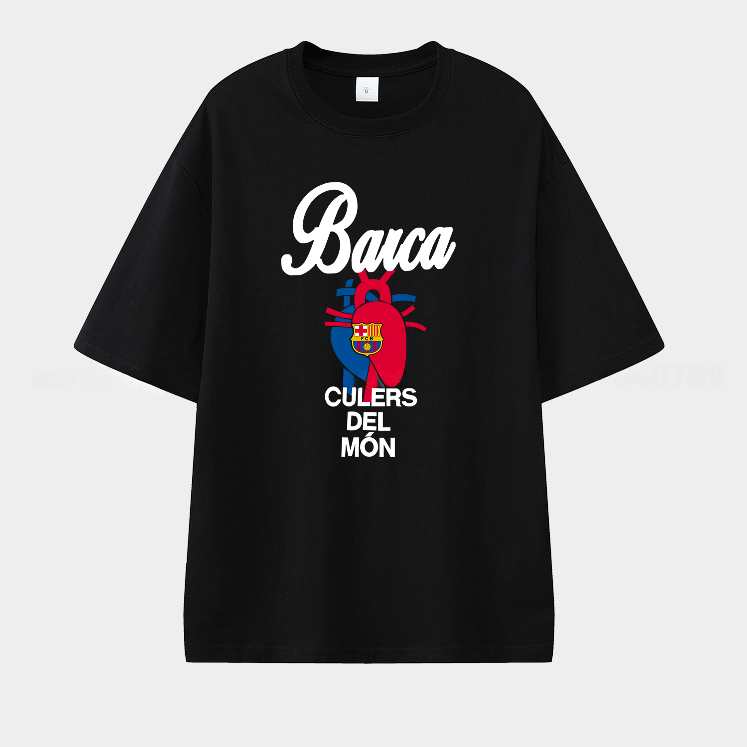 B.A.R.S.A Blue & Red Heart Culers Del Mon Unisex Pure Cotton T-shirt - UnitedFutballJersey