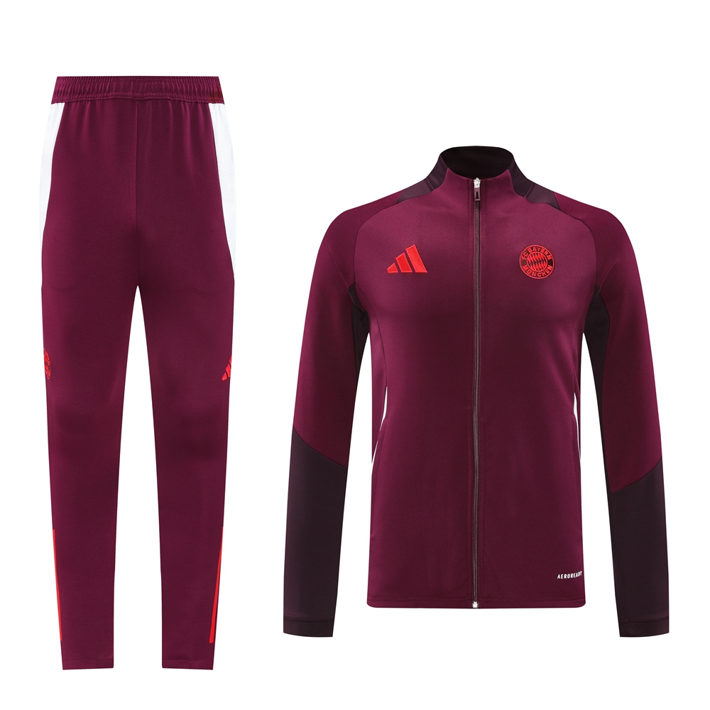 Bayern Munich 24-25 Jacket Training Tracksuit - Claret Red - UnitedFutballJersey