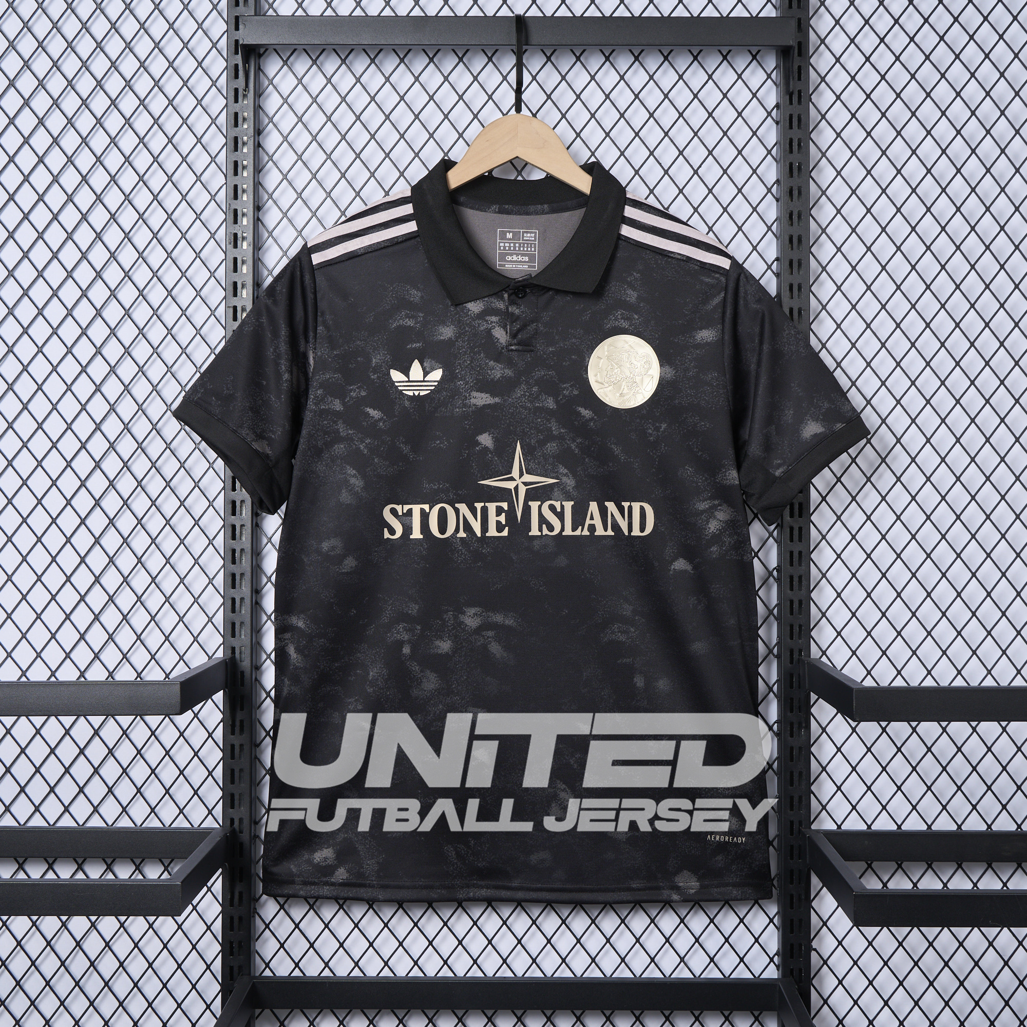 Ajax 24-25 Stone Island Co-brand Jersey - Fans Version - UnitedFutballJersey