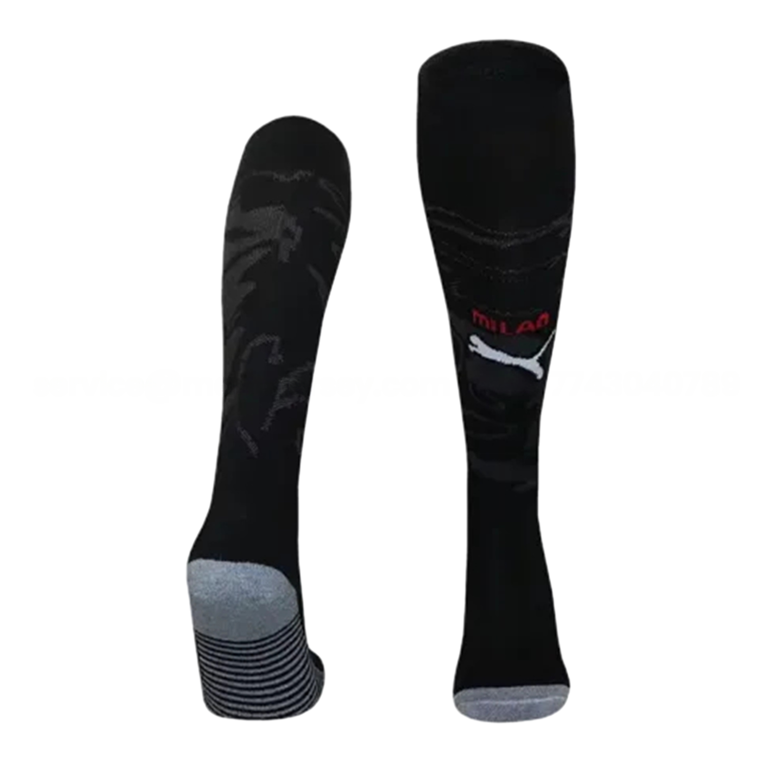 AC Milan 25-26 Home Socks - Black - UnitedFutballJersey
