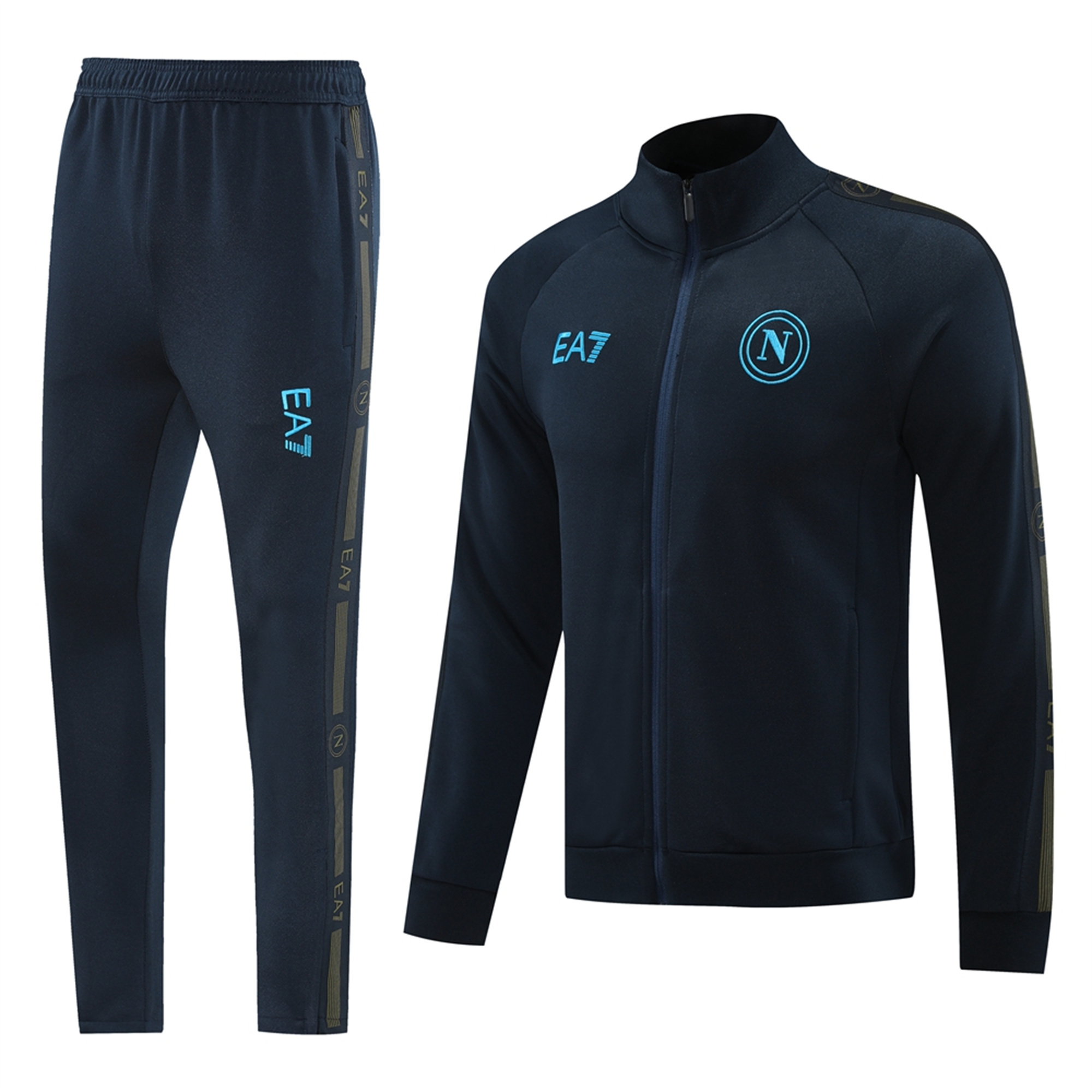 Napoli 24-25 Jacket Training Tracksuit - Deep Blue Top and Pants - UnitedFutballJersey