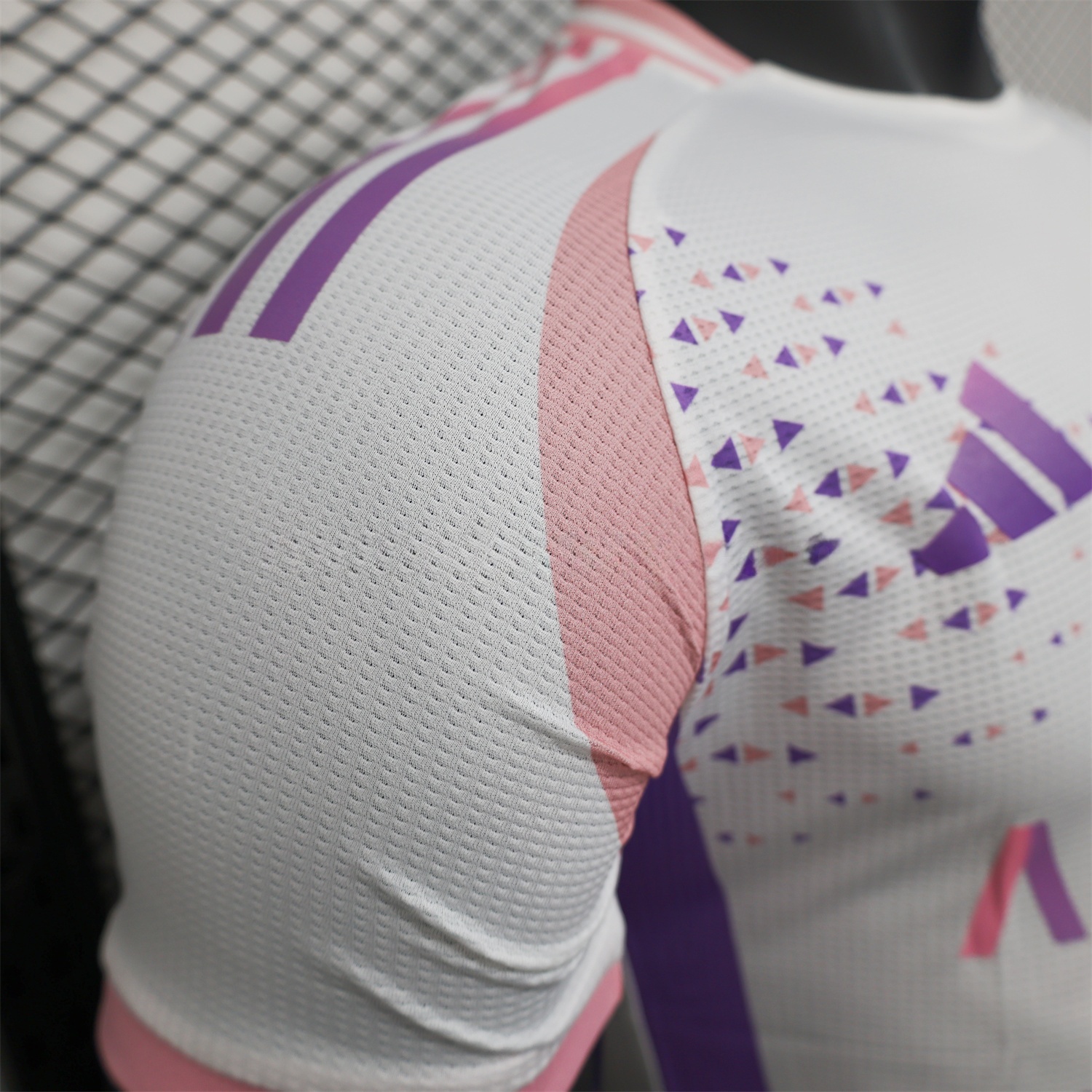 Algeria 25-26 Pink and Purple Triangle Pattern Black Jersey - Player Version - UnitedFutballJersey