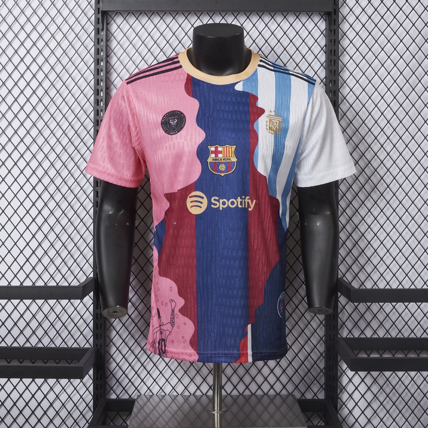 Messi Career Commemorative Jersey - Player Version - Argentina B.A.R.S.A INT M.A.M Paris Saint-Germain PSG - UnitedFutballJersey
