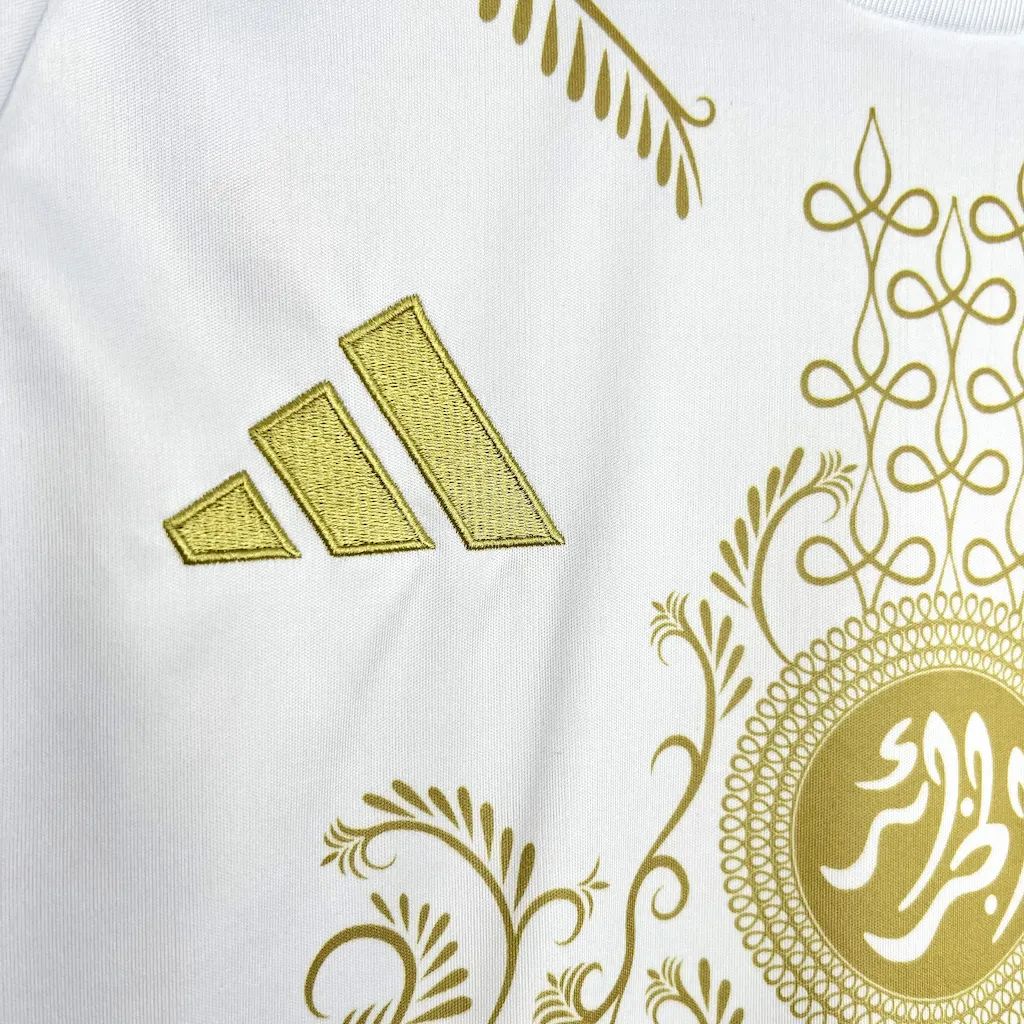 Algeria 2024-25 White Gold Supporter Jersey - Fans Version - UnitedFutballJersey