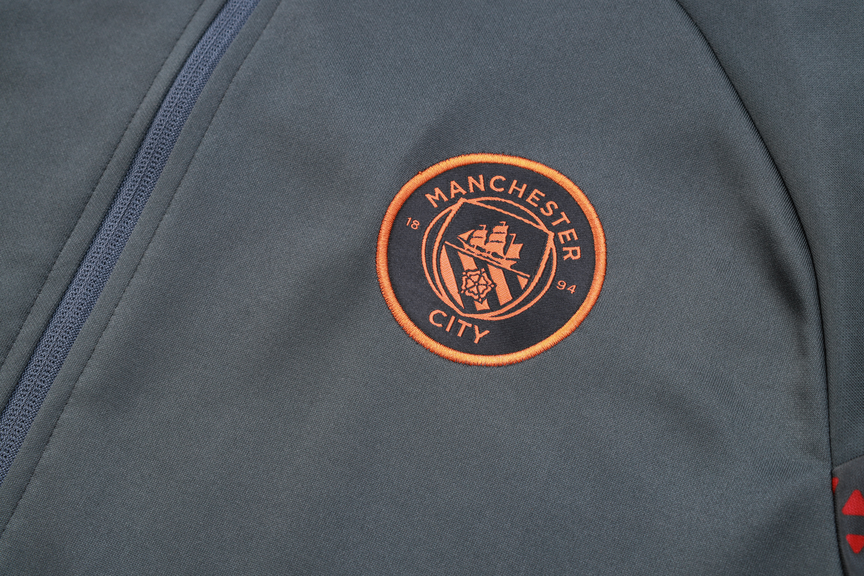 Manchester City 23-24 Jacket Training Tracksuit -Dark Grey - UnitedFutballJersey