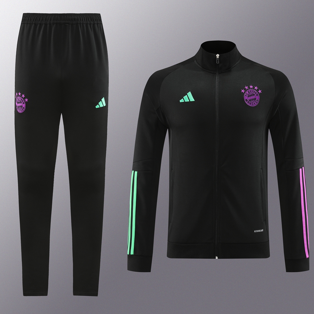 Bayern Munich 23-24 Jacket Training Tracksuit - Black - UnitedFutballJersey