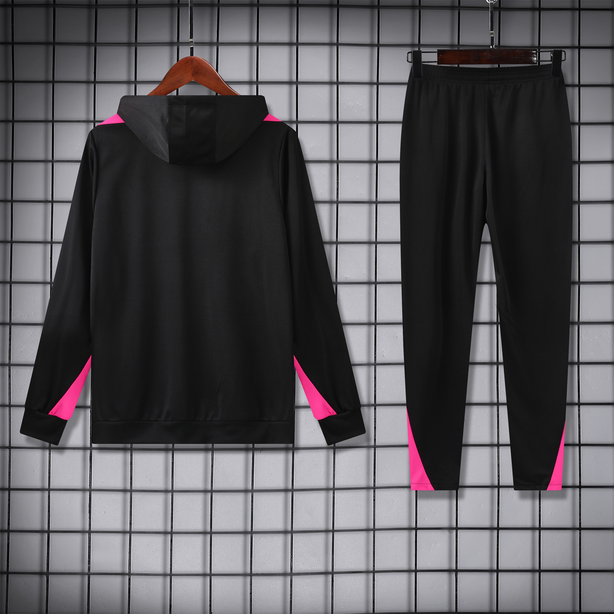 C.H.E.L.S.E.A 24-25 Training Hoodie Set - Black Hoodie and Black Pants - UnitedFutballJersey