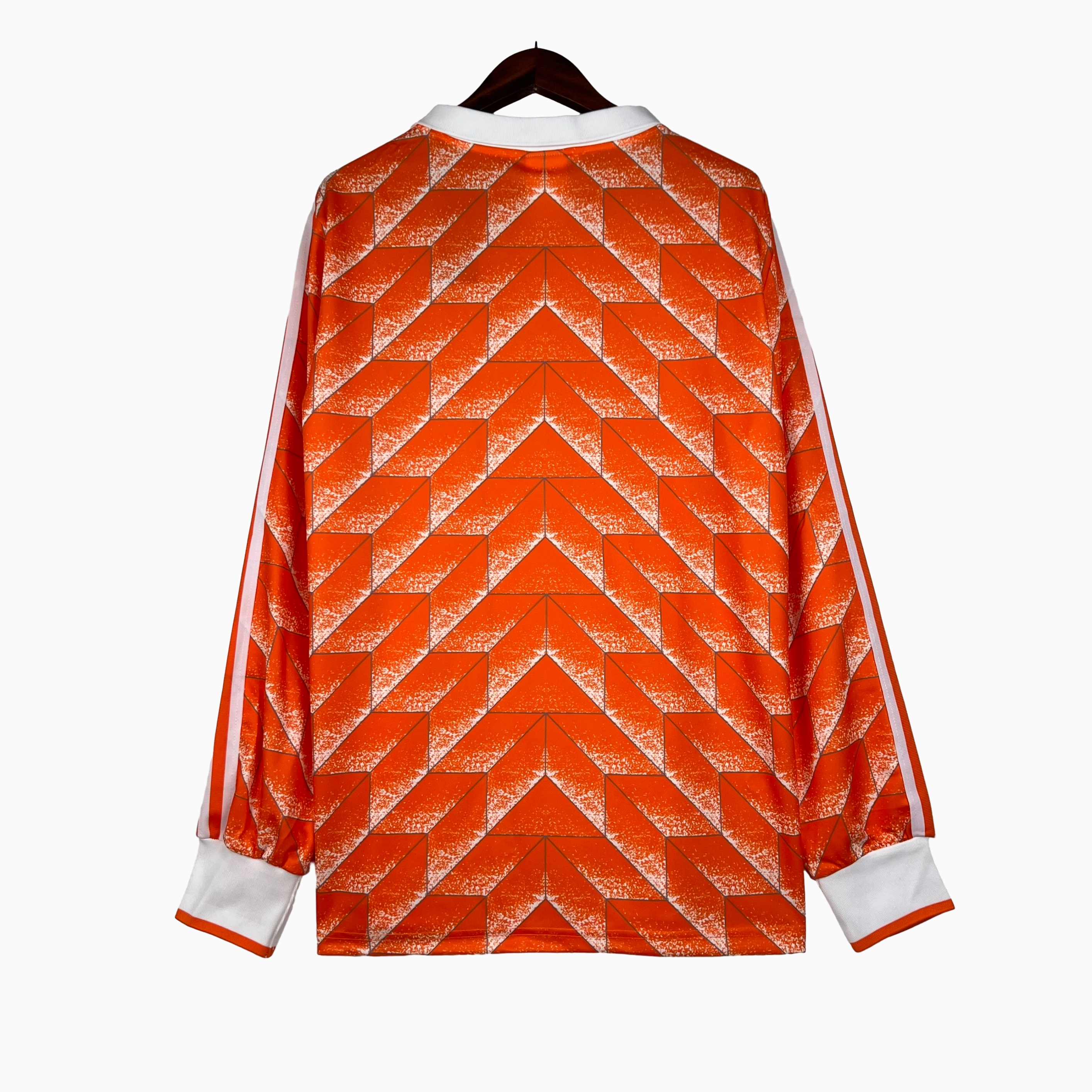 Retro Netherlands1988 Home Stadium Long Sleeve Jersey - UnitedFutballJersey
