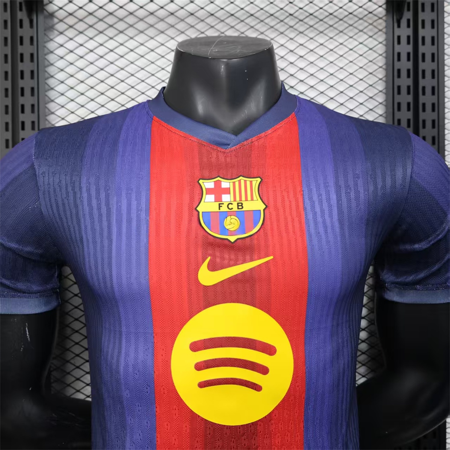 B.A.R.S.A 25-26 Big LOGO Red & Blue Stripe Special Edition Jersey - Player Version - UnitedFutballJersey
