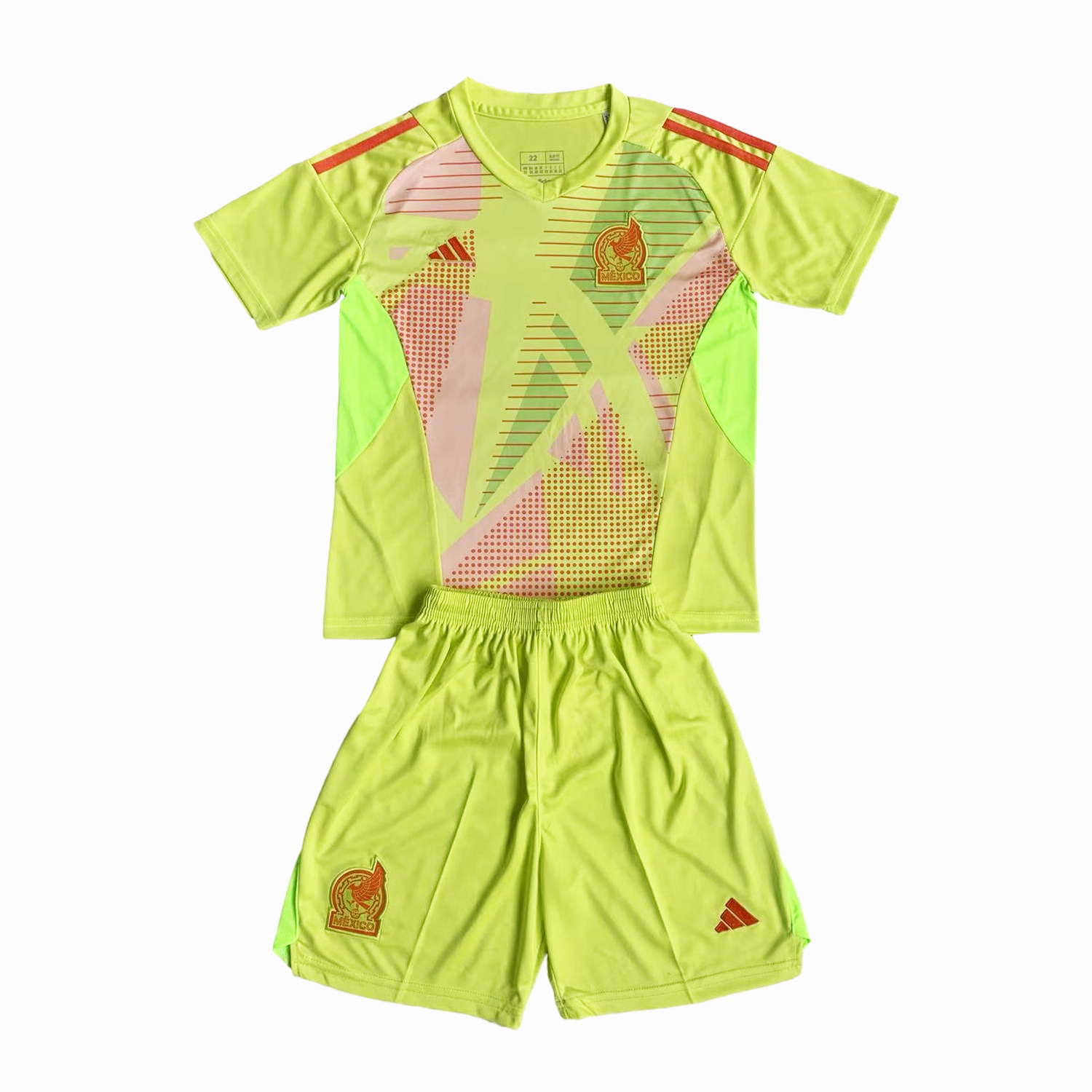 Mexico 2024 Goalkeeper Kids Kit - Green - UnitedFutballJersey