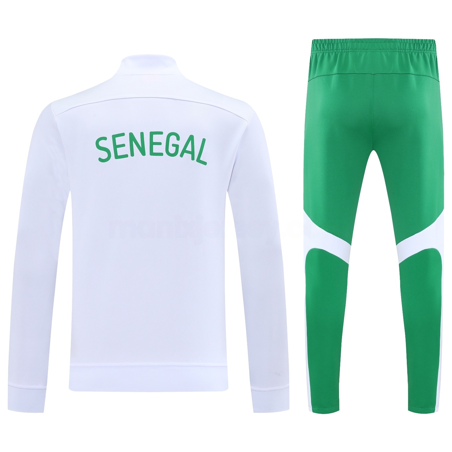 Senegal 25-26 Jacket Training Tracksuit - White Jackets & Green Pants - UnitedFutballJersey