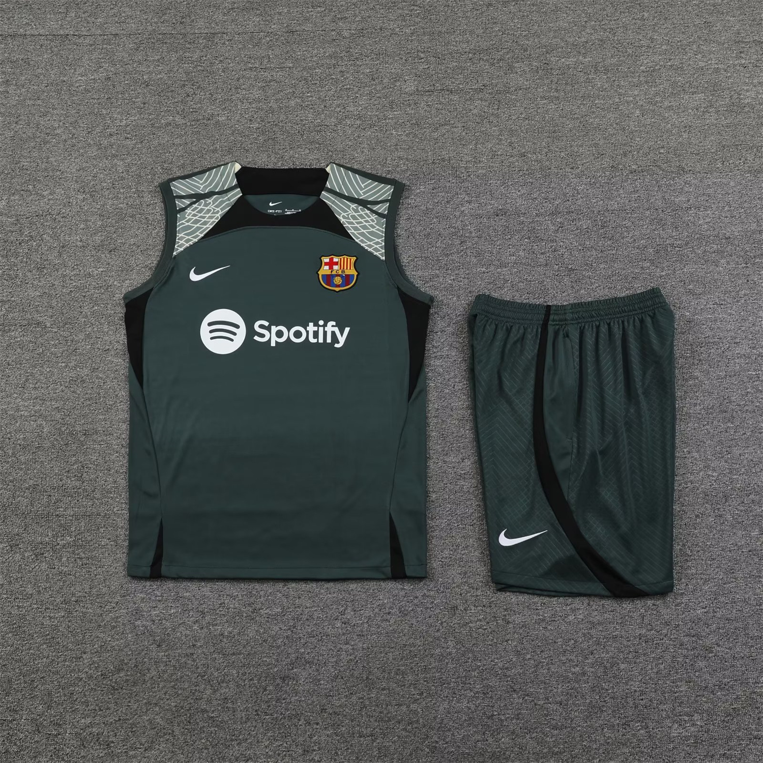 B.A.R.S.A 23-24 Dark Green Player Training Vest Set - UnitedFutballJersey