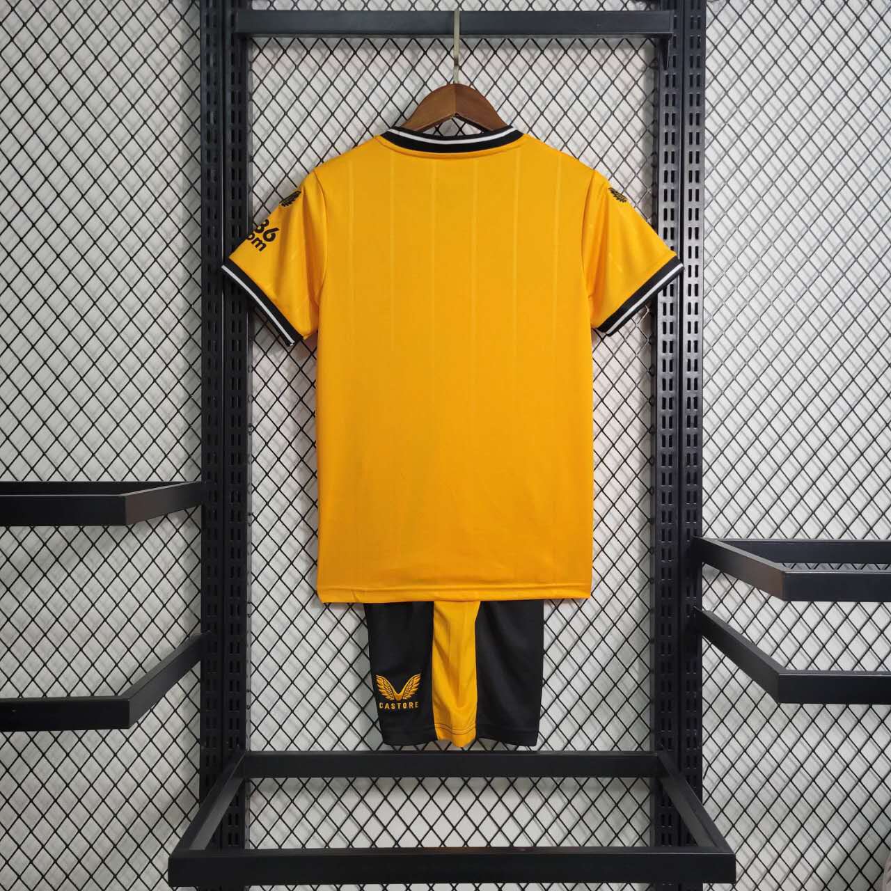 Wolverhampton Wanderers Wolves 23-24 Home Stadium Kids Kit - UnitedFutballJersey