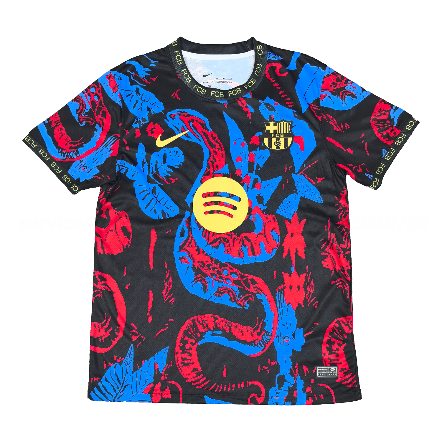 Barcelona 25-26 Red Blue Snake Silhouette Pattern Special Jersey - Fans Version - UnitedFutballJersey