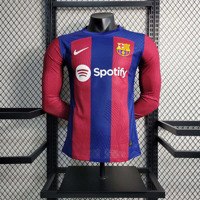 B.A.R.S.A 23-24 Home Long sleeve Jersey - Player Version - UnitedFutballJersey