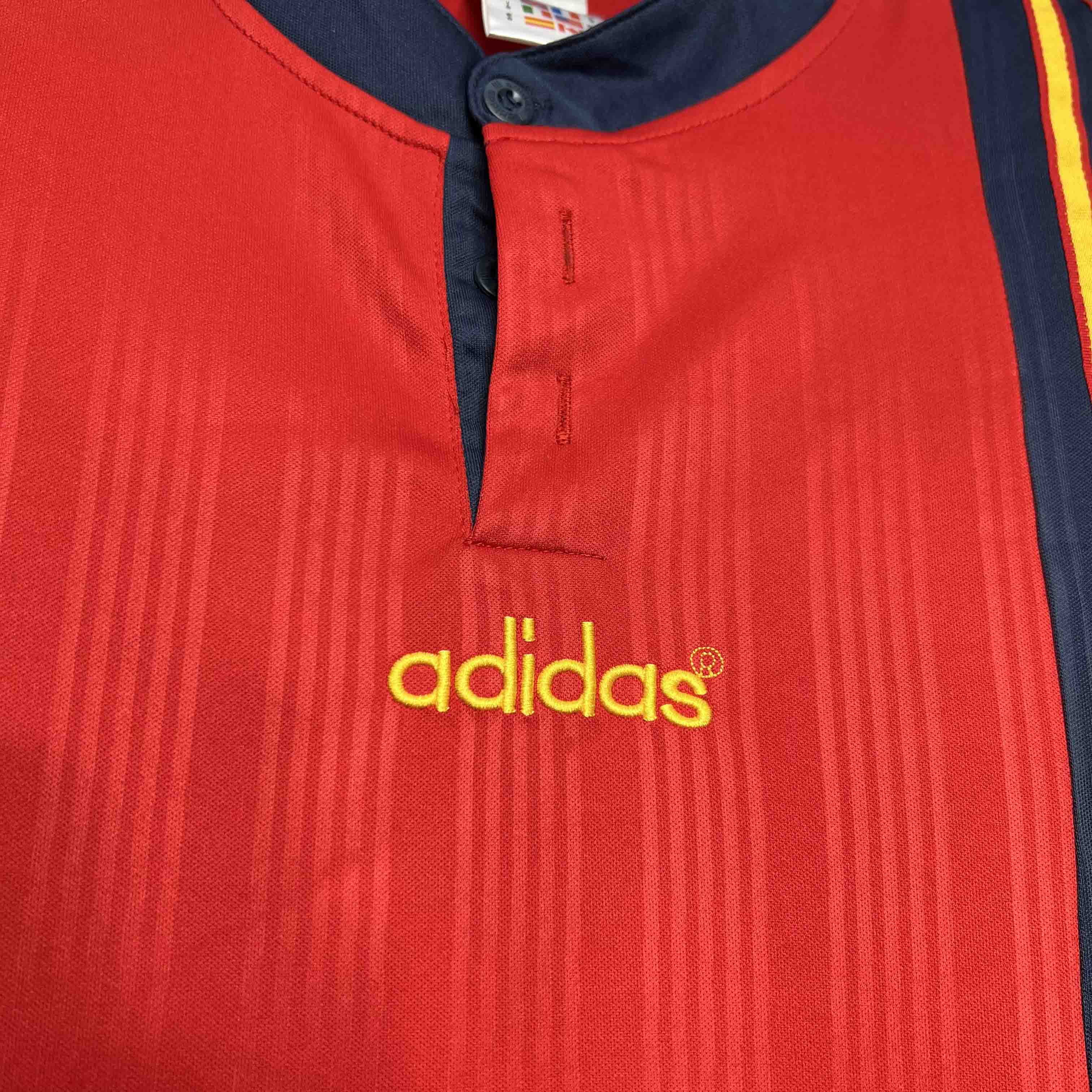 Retro Spain 1996 Home Jersey - UnitedFutballJersey