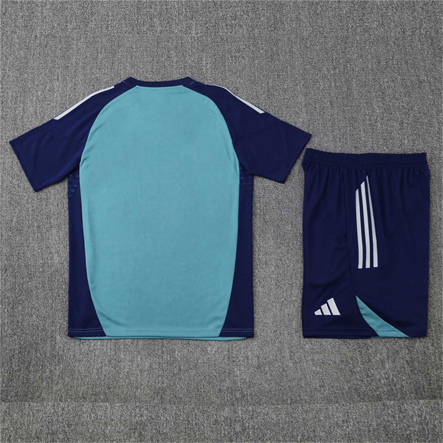 Arsenal 25-26 Short-Sleeve Training Set - Green Top and Deep Blue Shorts - UnitedFutballJersey