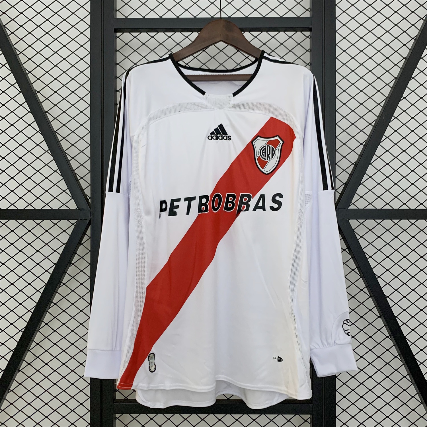 Retro River Plate 2006-07 Home Long Sleeves Jersey - UnitedFutballJersey