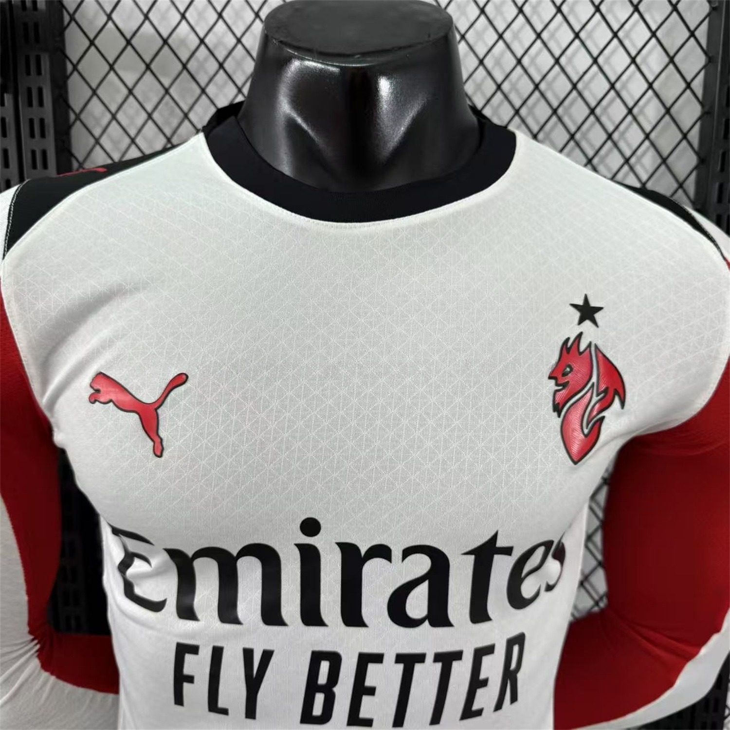 AC Milan 25-26 Away White Long Sleeves Jersey - Player Version - UnitedFutballJersey