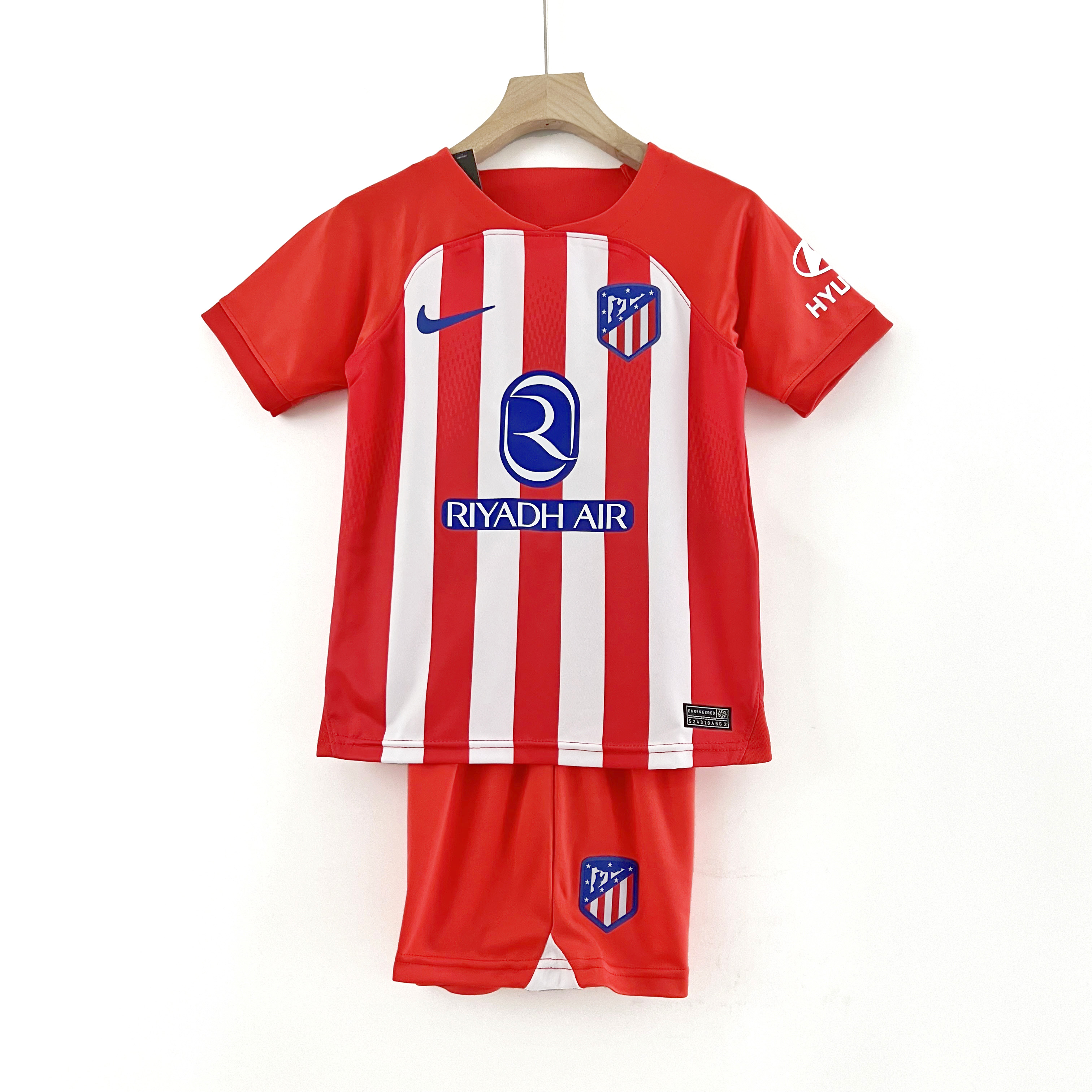 Atletico Madrid 23-24 Home Kids Kit - UnitedFutballJersey