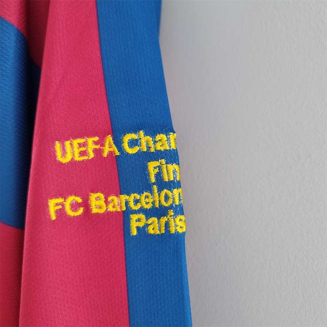 Retro Barcelona 05-06 Home Long Sleeve Jersey - UEFA Champions League Final - UnitedFutballJersey