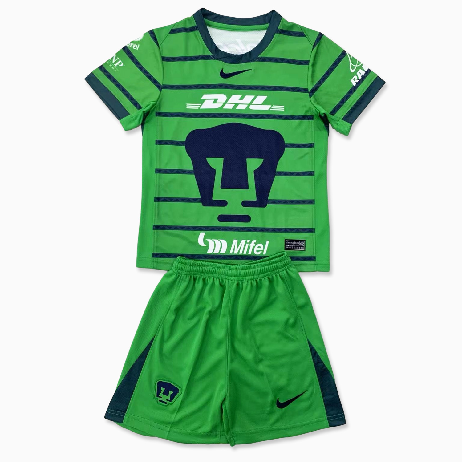 Pumas UNAM 24-25 Green Goalkeeper Kids Kit - UnitedFutballJersey