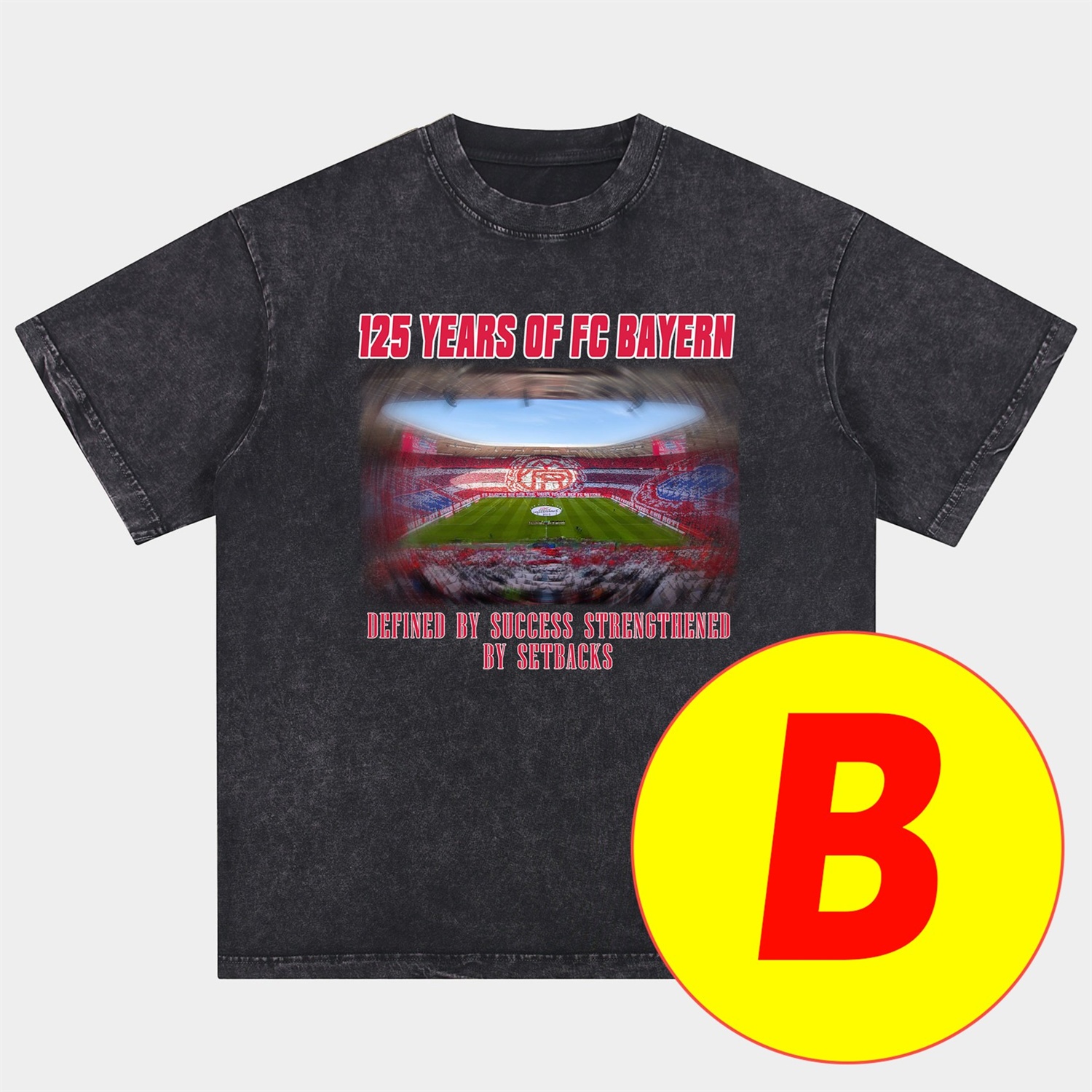 Bayern Munich 2025 125th Anniversary Memory Fragments Oversized Washed T-Shirt - UnitedFutballJersey