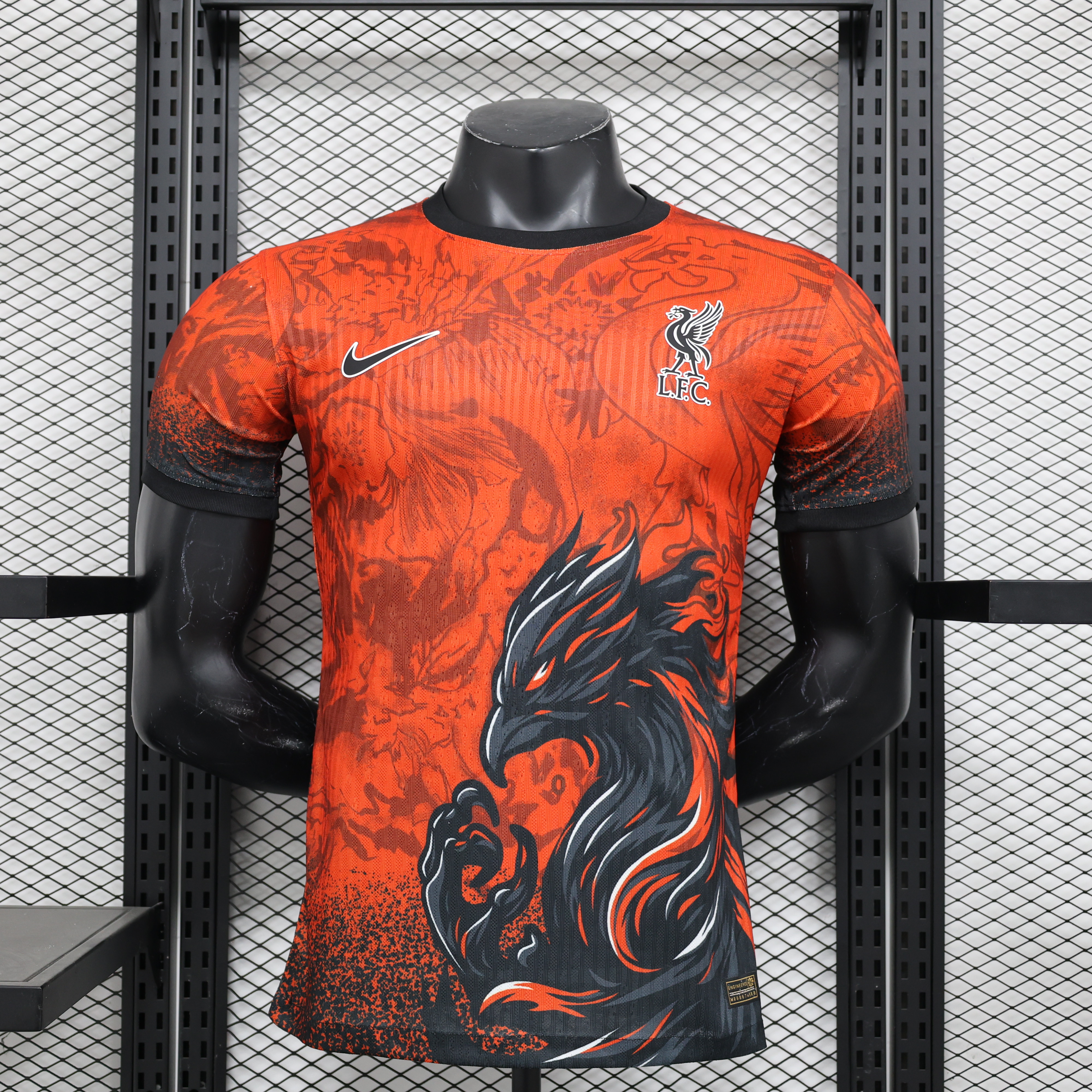 Liver.pool 24-25 Red and Black Liver Bird Jersey - Player Version - UnitedFutballJersey