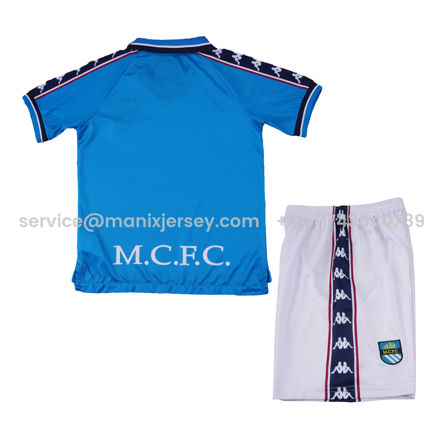 Retro Manchester City 1997-98 Home Kids Kit - UnitedFutballJersey