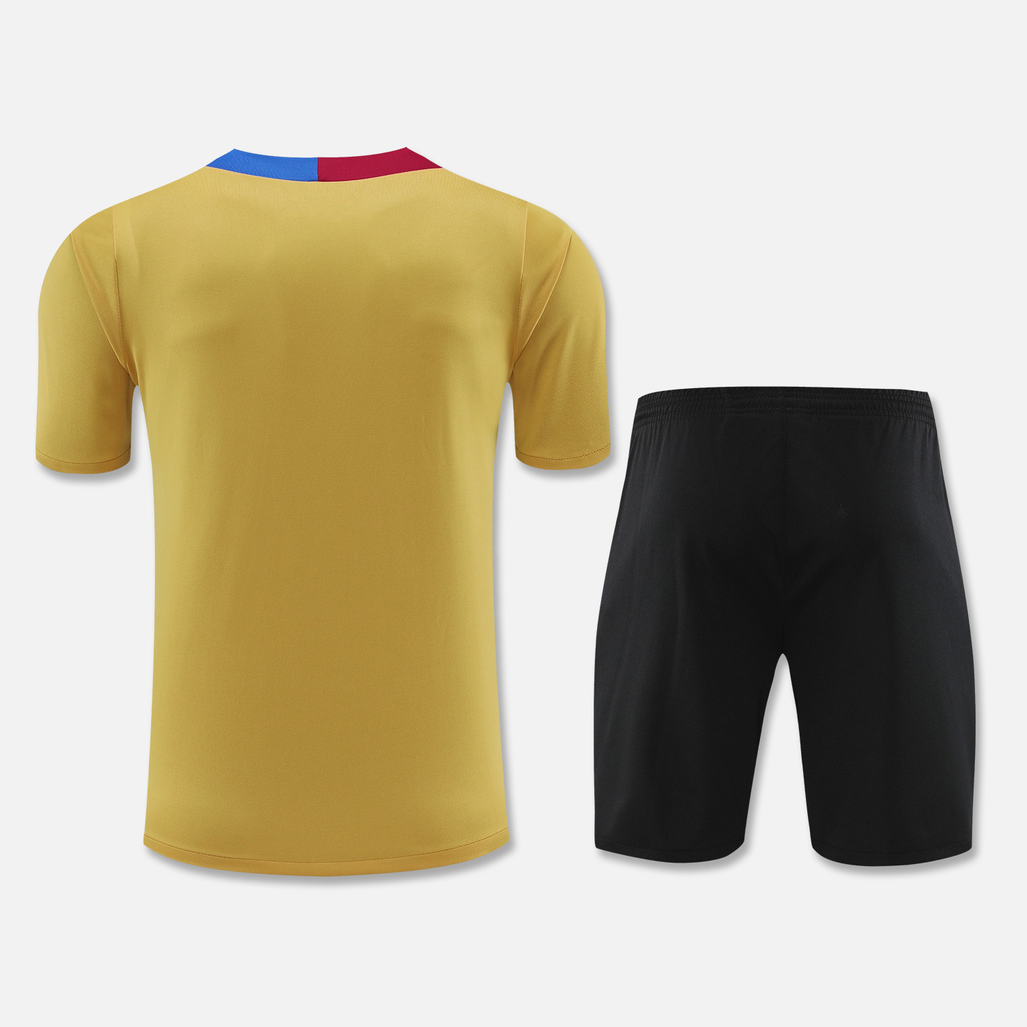 Barcelona 24-25 Short-Sleeve Training Set - Khaki Top & Black Shorts - UnitedFutballJersey