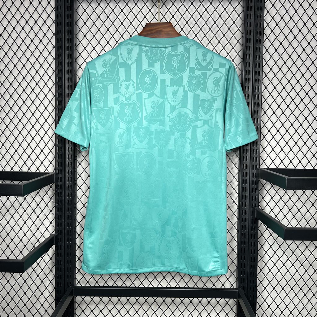 Liver.pool 24-25 Cyan-blue Pre-match Training Jersey - Fans Version - UnitedFutballJersey