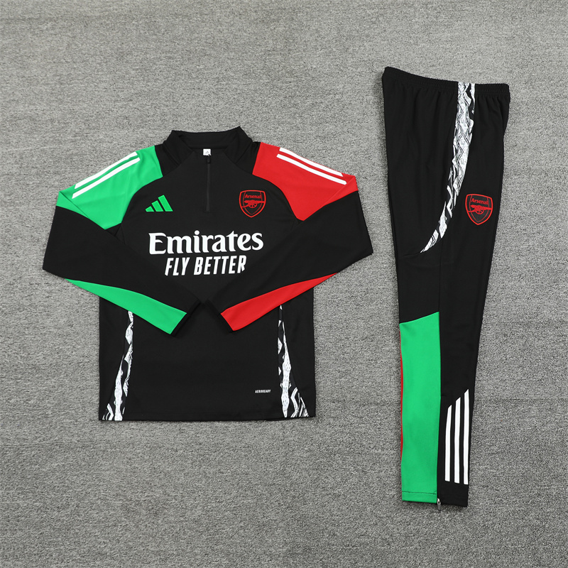 Arsenal 24-25 Long Sleeve Training Set - Black - UnitedFutballJersey