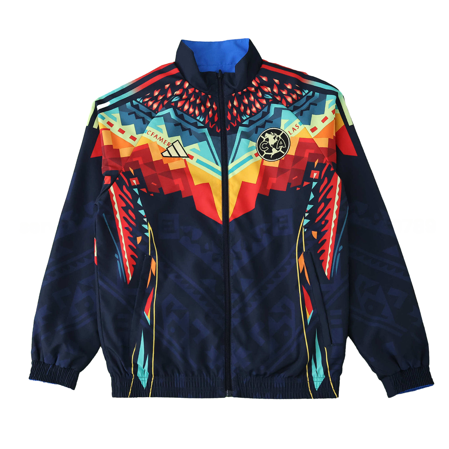 Club América 25-26 Throwback Double Sided Reversible Windbreaker - Blue & Black - UnitedFutballJersey
