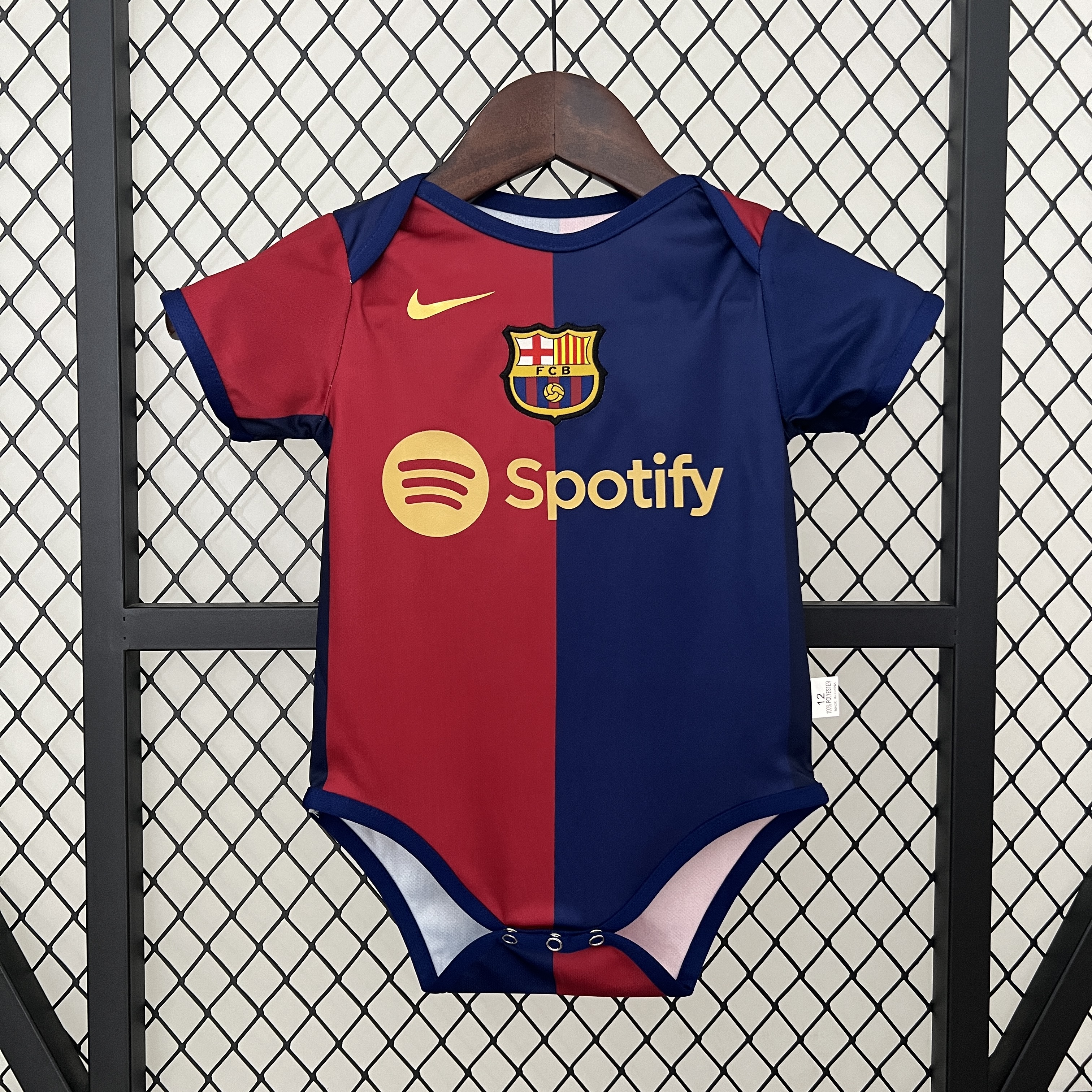B.A.R.S.A 24-25 Home Baby Crawling Suit - UnitedFutballJersey