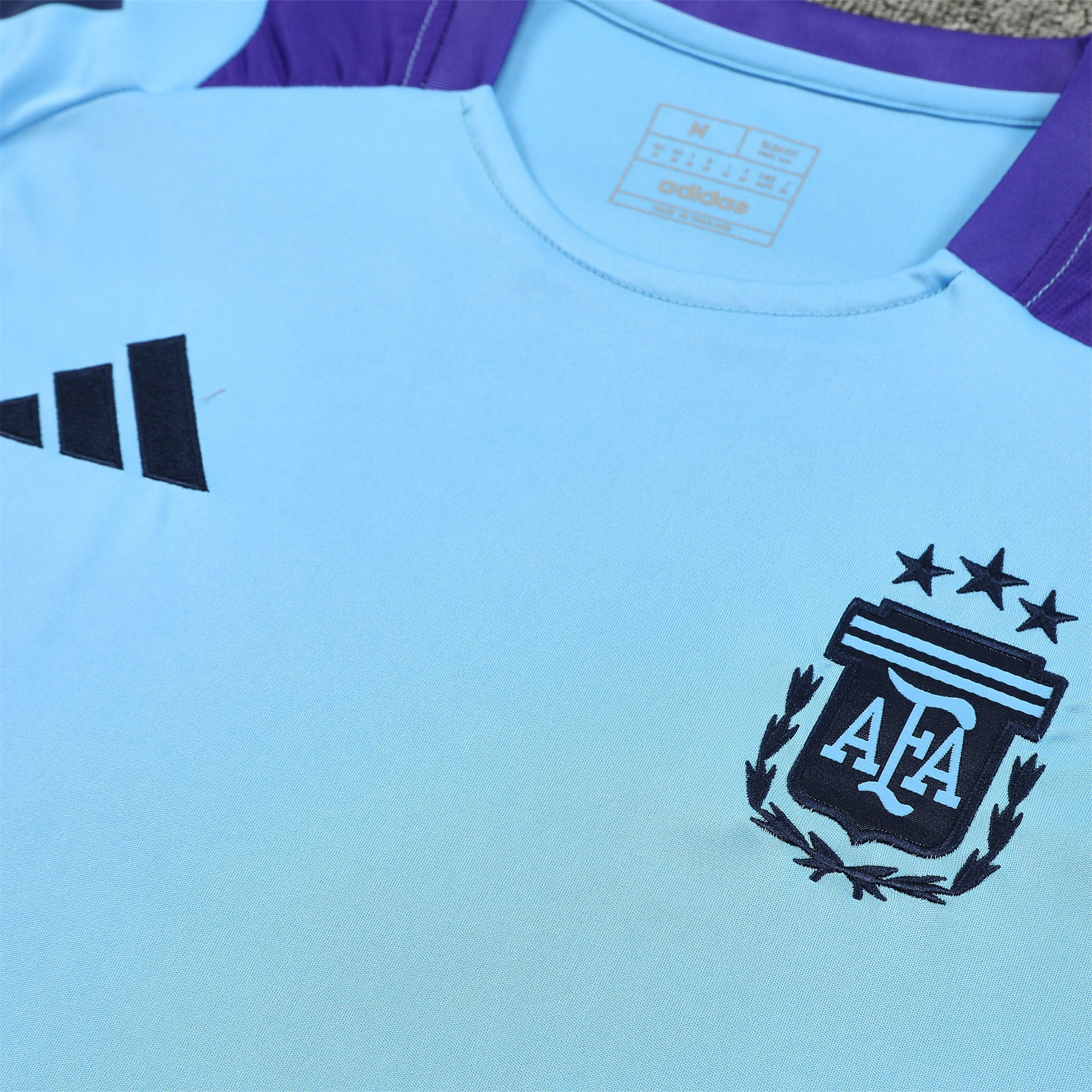 Argentina 24-25 Short-Sleeve Training Set - Blue Top & Deep Blue Shorts - UnitedFutballJersey