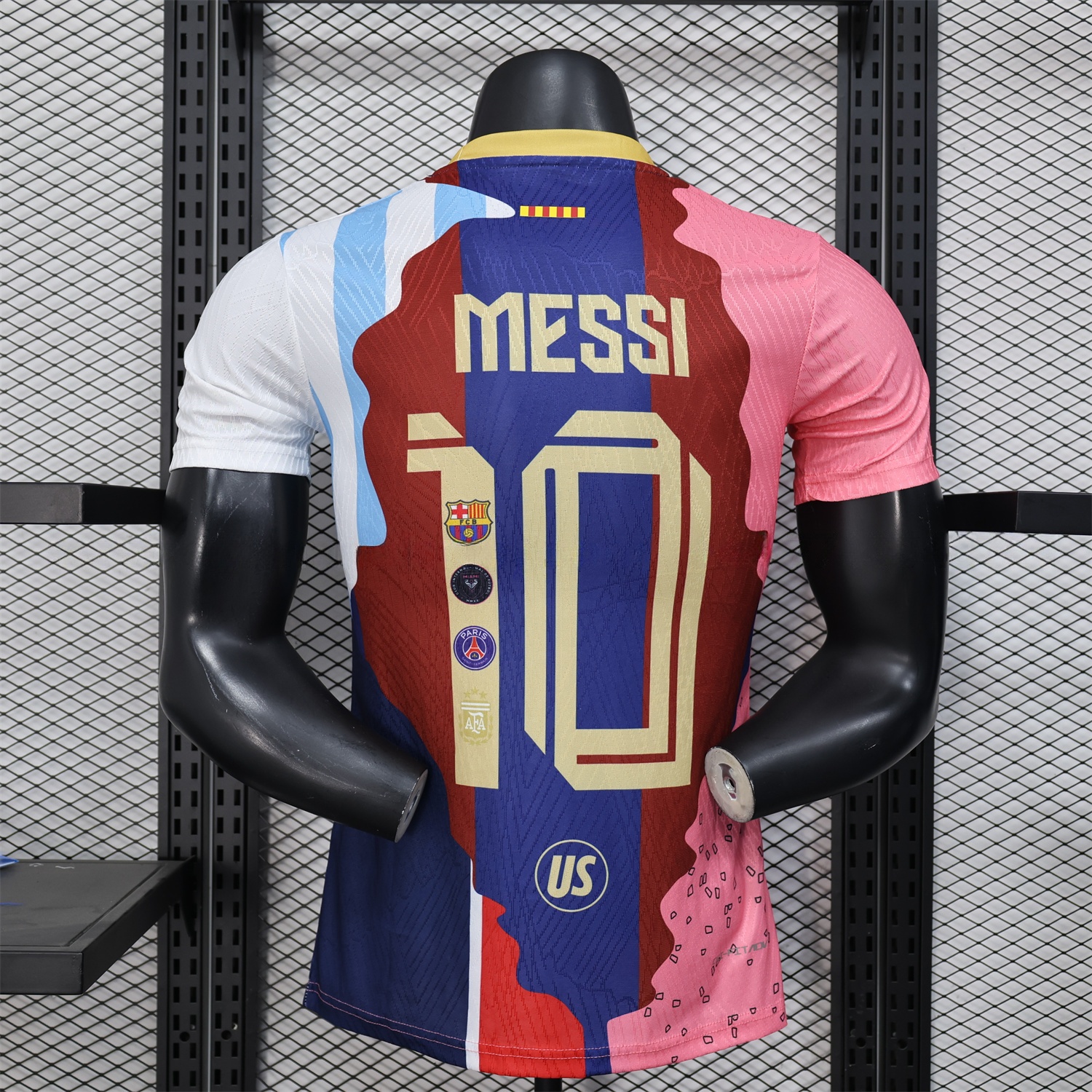 Messi Career Commemorative Jersey - Player Version - INT M.A.M Argentina B.A.R.S.A Paris Saint-Germain PSG - UnitedFutballJersey