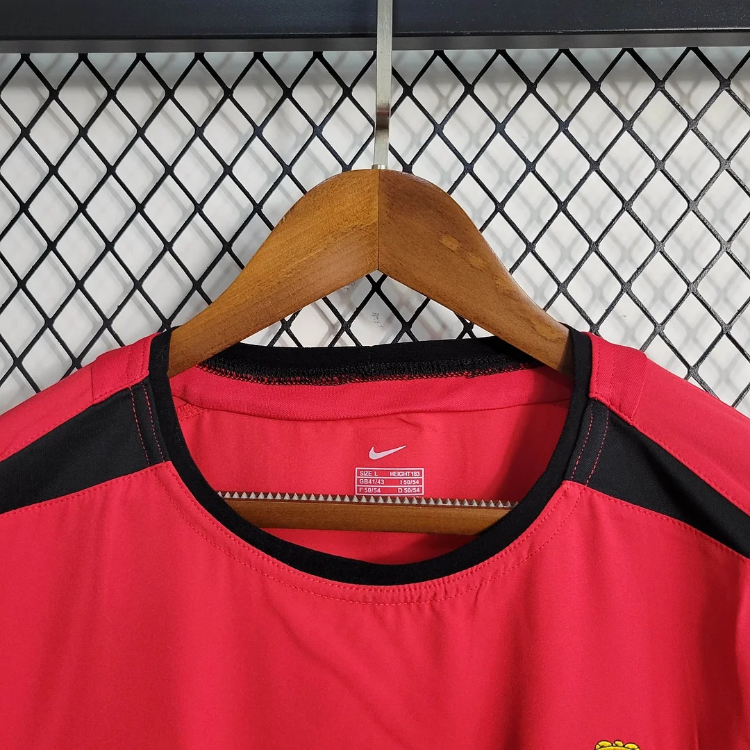 Retro Manchester United 02-04 Home Long Sleeve Jersey - UnitedFutballJersey