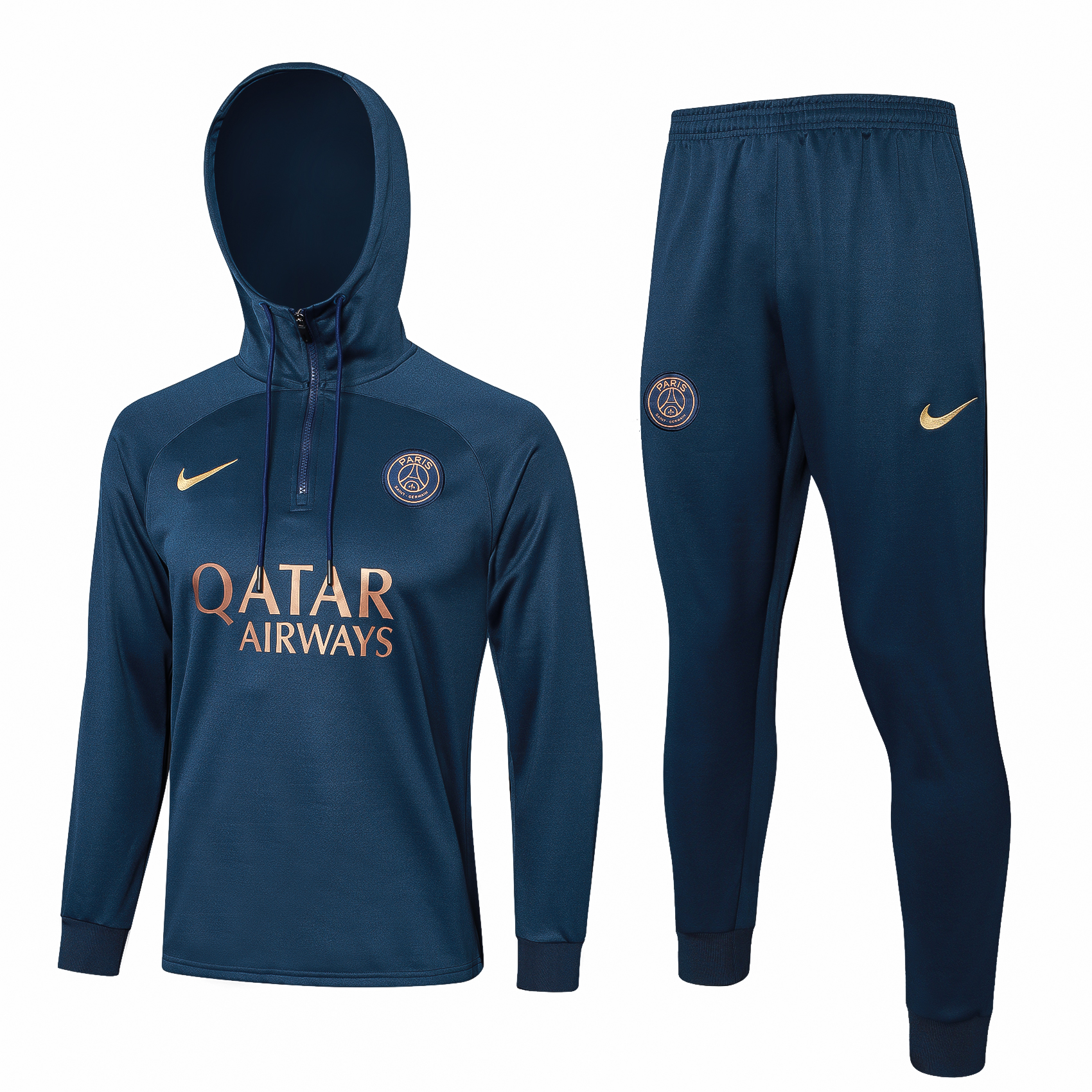 Paris Saint-Germain PSG 23-24 Men's Training Hoodie + Pants - Blue - UnitedFutballJersey