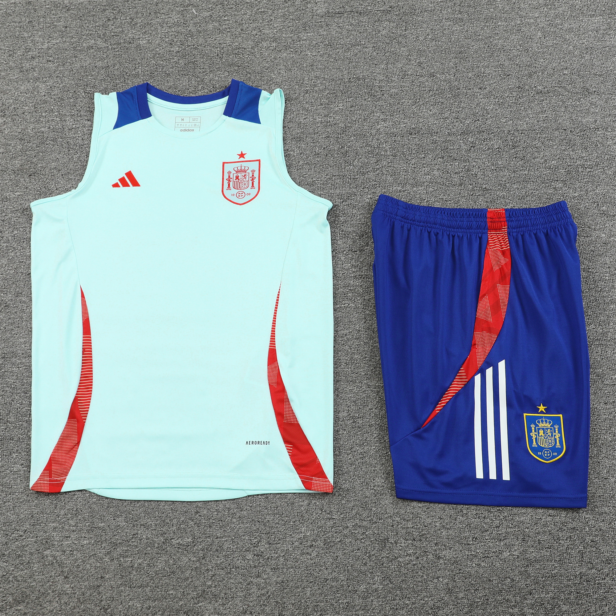Spain 24-25 Vest Training Set - Light Blue - UnitedFutballJersey
